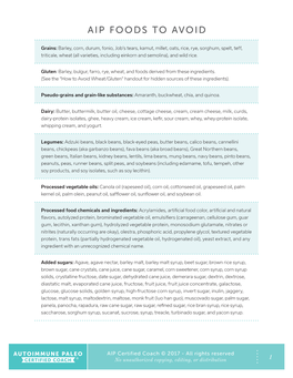 Aip Foods to Avoid