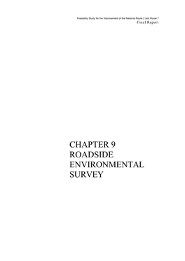 Chapter 9 Roadside Environmental Survey