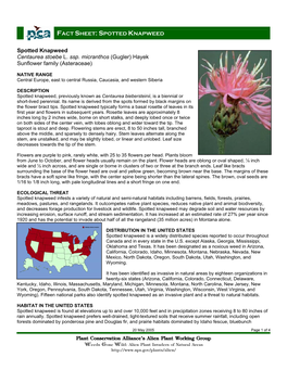 Plant Conservation Alliance®S Alien Plant Working Group