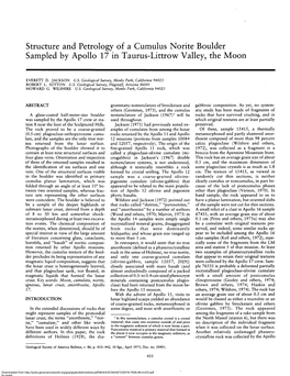 Structure and Petrology of a Cumulus Norite Boulder Sampled by Apollo 17 in Taurus-Littrow Valley, the Moon