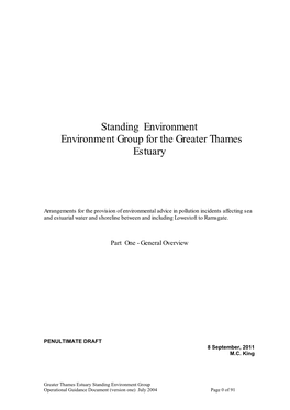 Standing Environment Group for the Greater Thames Estuary