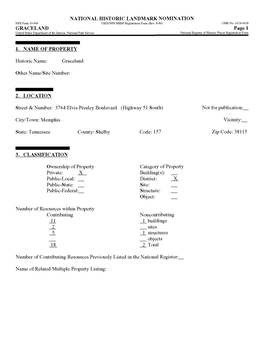 NATIONAL HISTORIC LANDMARK NOMINATION NFS Form 10-5 USDI/NPS NRHP Registration Form (Rev