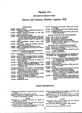 Dower and Curtesy Election Against Will