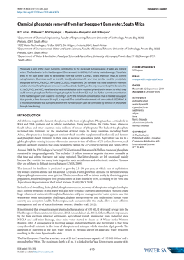 Chemical Phosphate Removal from Hartbeespoort Dam Water, South Africa