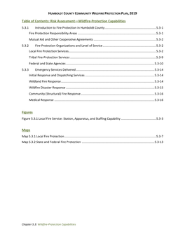 5.3 Wildfire Protection Capabilities, Humboldt County CWPP