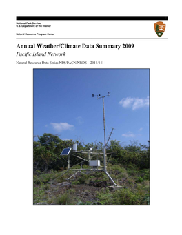 Annual Weather/Climate Data Summary 2009 Pacific Island Network