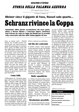 Schranz Rivince La Coppa