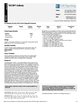 TAX1BP1 Antibody A