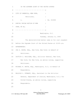 03-855. City of Sherrill V. Oneida Indian Nation of NY