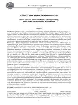 Cats with Central Nervous System Cryptococcosis