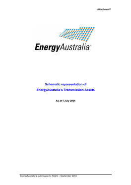 Schematic Representation of Energyaustralia's Transmission