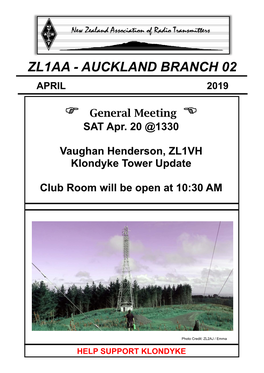 Zl1aa - Auckland Branch 02 April 2019