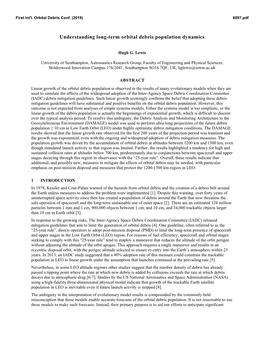 Understanding Long-Term Orbital Debris Population Dynamics