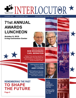 71St ANNUAL AWARDS LUNCHEON October 8, 2019 Irving Convention Center