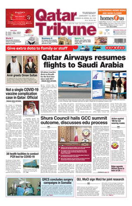Qatar Airways Resumes Flights to Saudi Arabia