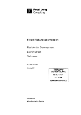 Flood Risk Assessment On