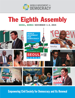 The Eighth Assembly Seo Ul, Ko R E a N Ov E M B E R 1–4, 2015