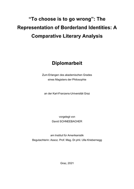 A Comparative Literary Analysis Diplomarbeit