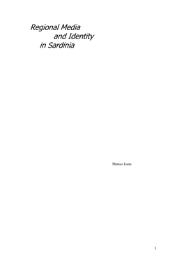 Regional Media and Identity in Sardinia