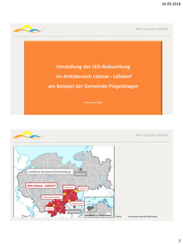 Umstellung Der LED-Beleuchtung Im Amtsbereich Lützow - Lübstorf Am Beispiel Der Gemeinde Pingelshagen