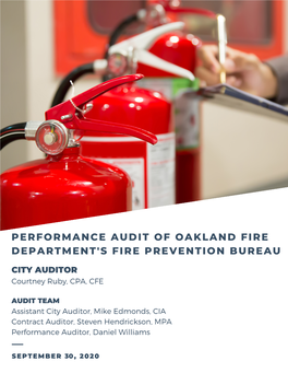 Oakland Fire Department's Fire Prevention Bureau