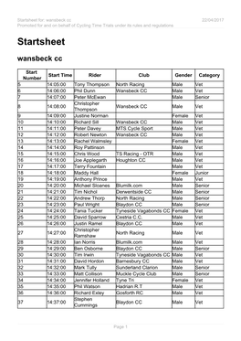 Download Startsheet