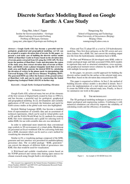 Discrete Surface Modeling Based on Google Earth: a Case Study