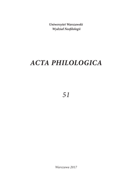 Acta Philologica 51