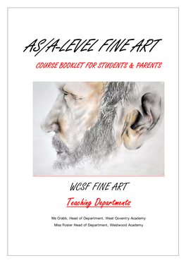 As/A-Level Fine Art Course Booklet for Students & Parents