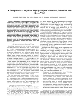 A Comparative Analysis of Tightly-Coupled Monocular, Binocular, and Stereo VINS