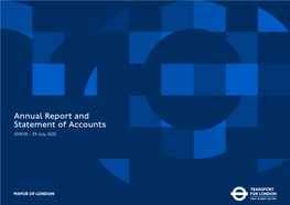 Tfl Annual Report and Statement of Accounts 2019/20