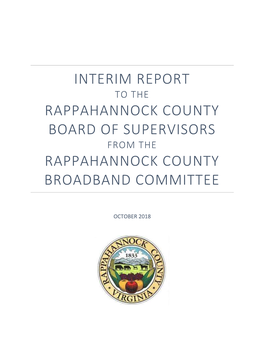 Rappahannock County Board of Supervisors from the Rappahannock County Broadband Committee