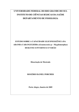 Universidade Federal Do Rio Grande Do Sul Instituto De Ciências Básicas Da Saúde Departamento De Fisiologia