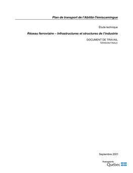 Plan De Transport De L'abitibi-Témiscamingue Réseau
