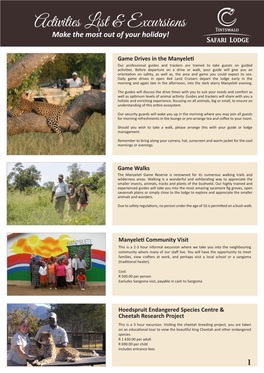 Game Drives in the Manyeleti Game Walks Hoedspruit Endangered