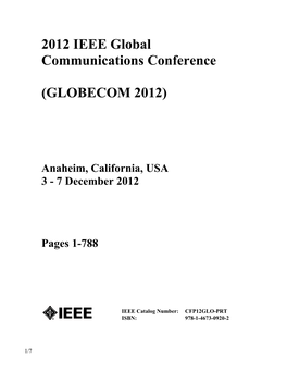 2012 IEEE Global Communications Conference