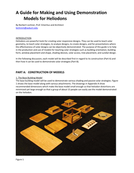 A Guide for Making and Using Demonstration Models for Heliodons