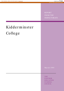 Kidderminster College