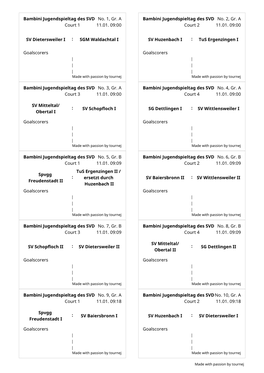 Bambini Jugendspieltag Des SVD No. 1, Gr. a Court 1 11.01. 09
