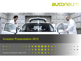 Investor Presentation 2012