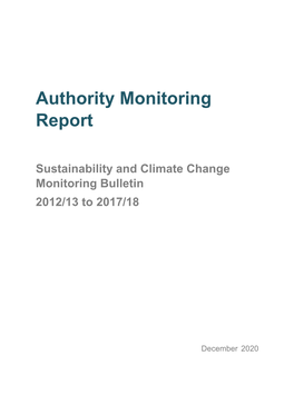 Sustainability and Climate Change Monitoring Bulletin 2012/13 to 2017/18