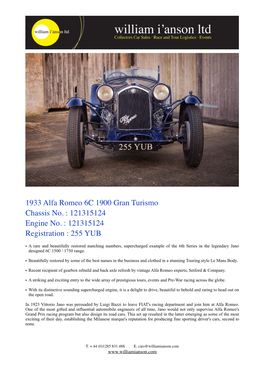 Alfa Romeo 6C 1900 Gran Turismo.Pages