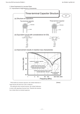 Three-Terminal Capacitor Structure 17 (A) Structure of Capacitors Two-Terminal Capacitor Three-Terminal Capacitor Dielectric Dielectric