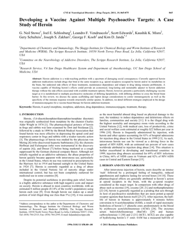 Developing a Vaccine Against Multiple Psychoactive Targets: a Case Study of Heroin