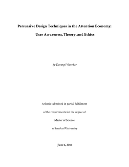 Persuasive Design Techniques in the Attention Economy