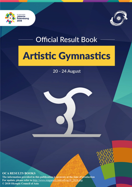 Official Result Book – Artistic Gymnastics