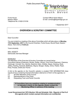 Overview & Scrutiny Committee