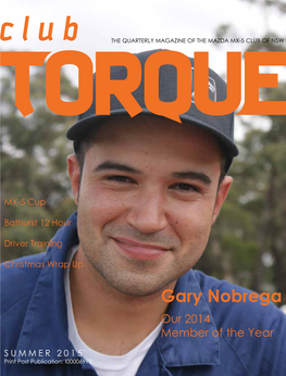 Gary Nobrega Our 2014 Member of the Year
