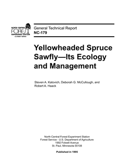 Yellowheaded Spruce Sawfly—Its Ecology and Management