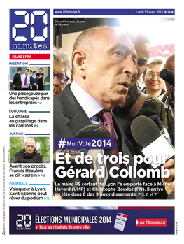 Et De Trois Pour Gérard Collomb